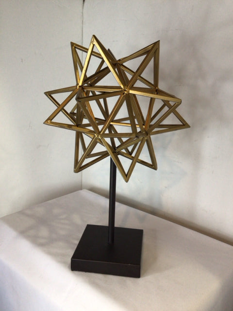 Gold/Black Metal Star Statue