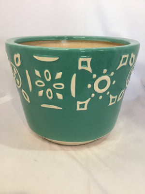 Teal Ceramic Planter