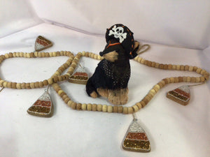 Halloween Natural Wood Garland In Bag Holiday Item