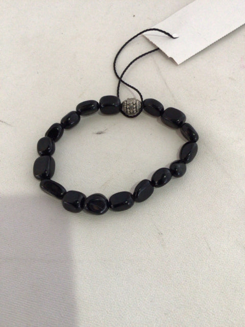 Black Elastic Stone Bracelet