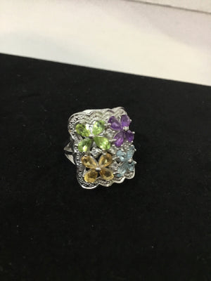 Purple Rhinestone Ring