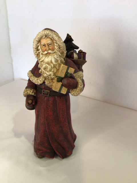 Figure Red/white Resin Santa Holiday Item