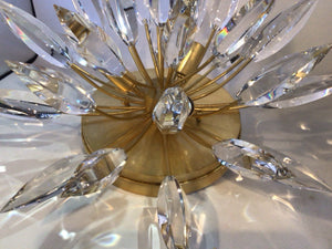 Luxe Decor Glam Crystal Sunburst NEW Gold Light Fixture ATSMH79D