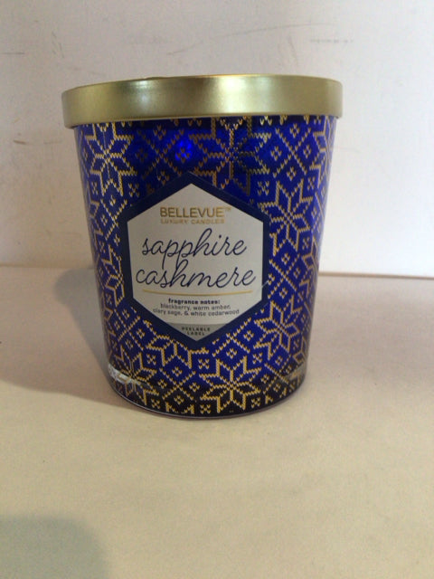 Bellevue Blue/Gold Candle