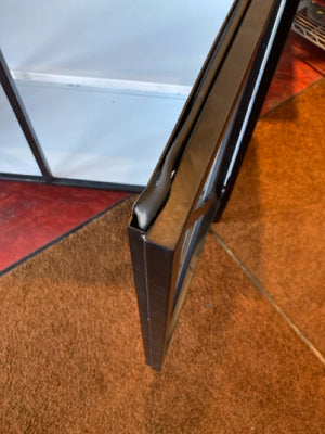 Accent Black Metal/Glass 2 Door As Is Cabinet