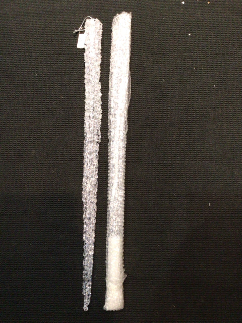 Icicle Acrylic Ornaments Pair Holiday Item