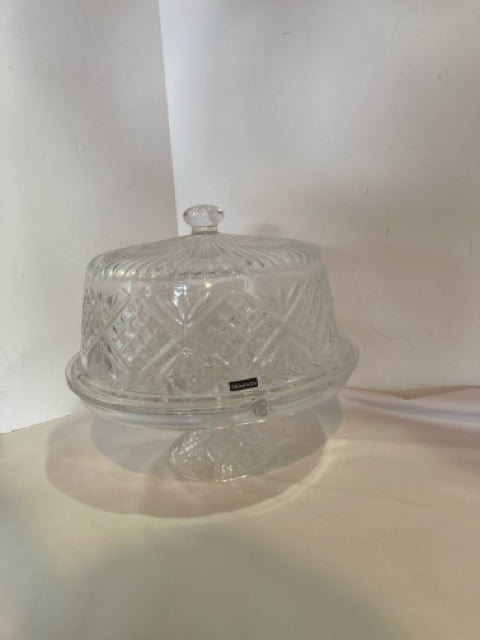 Shannon Crystal Lidded Cake Server