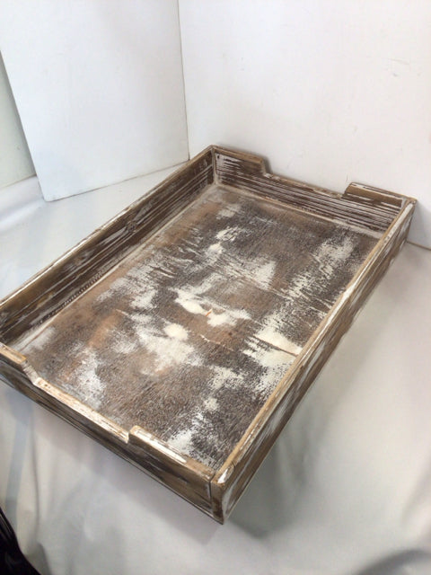 Rustic Brown Wood Tray