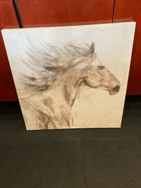 Hobby Lobby White Horse Stretch Canvas Art