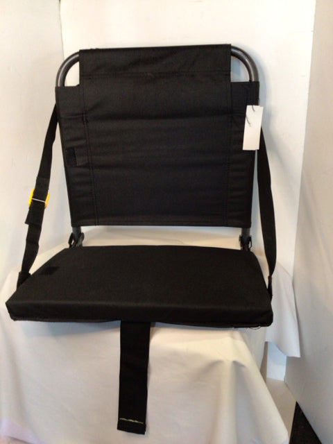 Folding Canvas Stadium Black Chair
