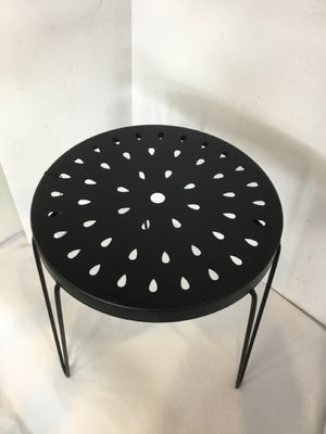 Indoor/Outdoor Black Metal Plant Stand
