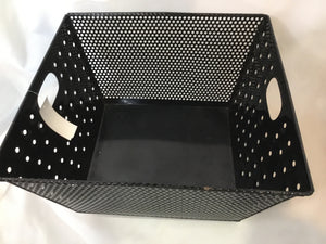 Square Black Metal Basket