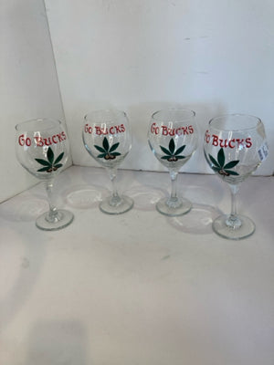 OSU Clear Glass Set of 4 Glasses