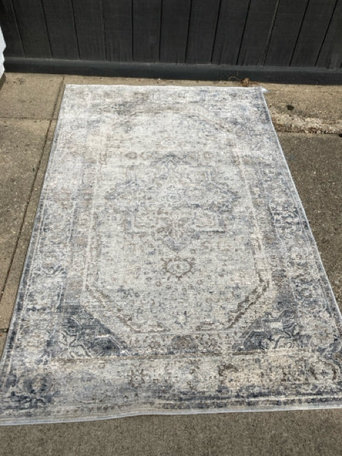 Surya Polypropelyne Gray/Aqua Rug