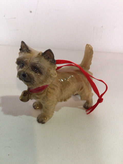 Christmas Multi-Color Porcelain Dog Ornament Holiday Item