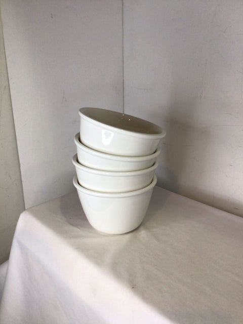 Crate & Barrel Set of 4 White Bowl Set
