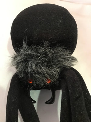 Halloween Black Velour Spider Holiday Item