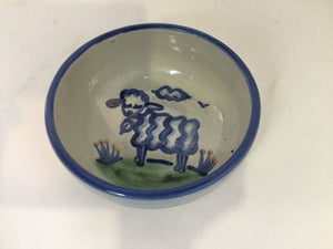 Gray/Blue Pottery Bowl