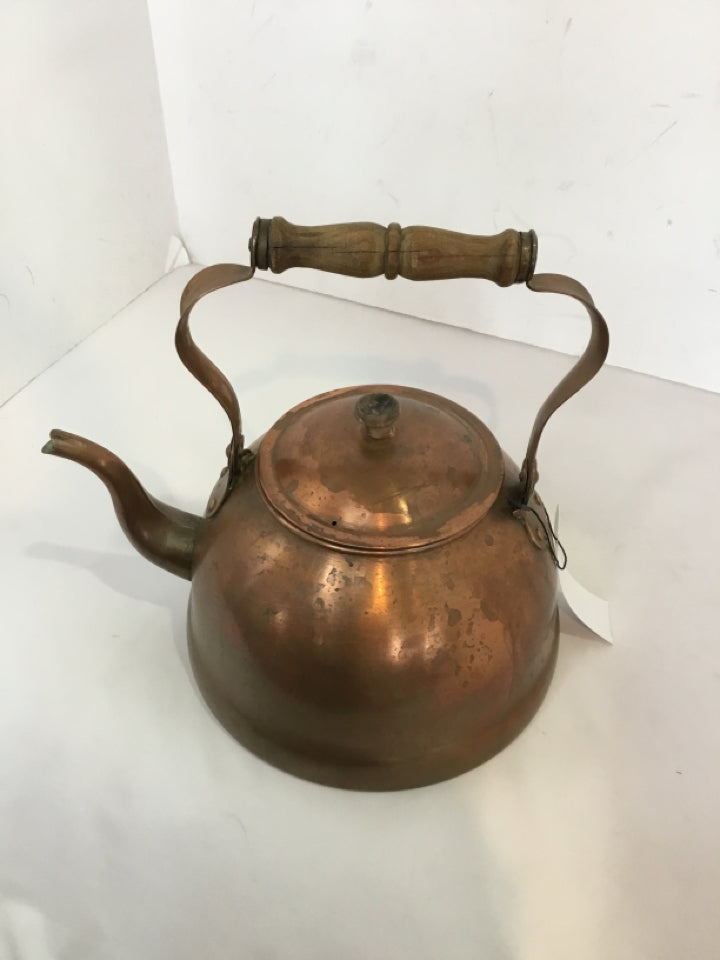 Vintage Copper Copper Tea Pot