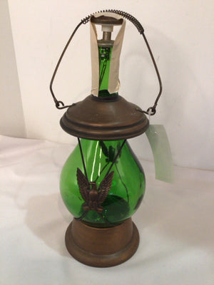 Musical Green Glass Eagle Decanter