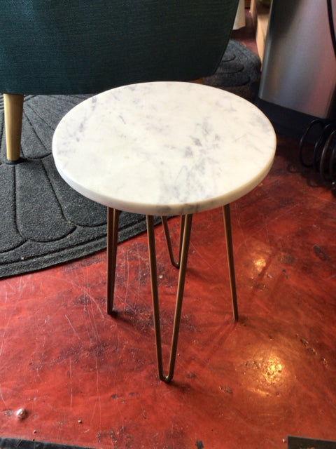 Side Metal Marble Top Table