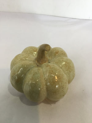 Christmas Tan Ceramic Pumpkin Holiday Item