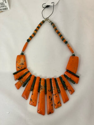 Coral Orange Choker Necklace