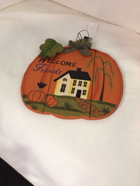 Halloween Orange Wall Hanging Pumpkin Holiday Item