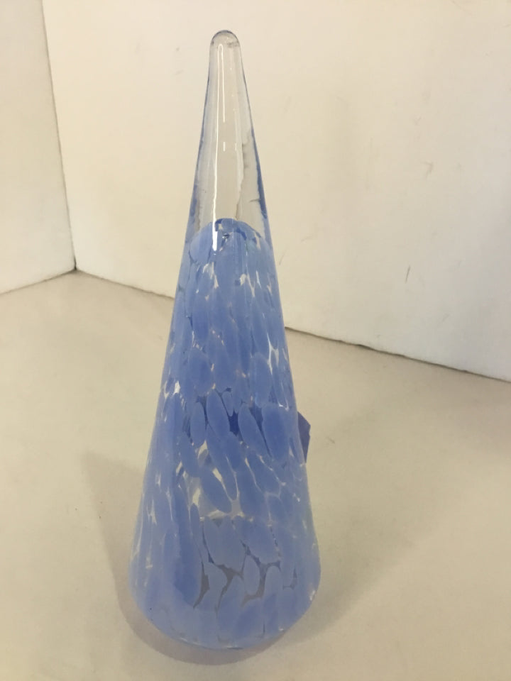 Blue Glass Christmas Tree Holiday Item