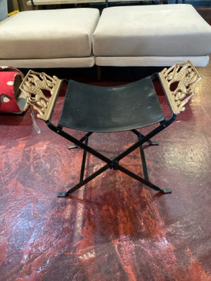 Grecian Metal Griffin Black Bench