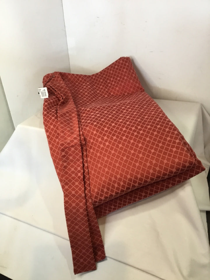 Custom 2 Panels Red Cotton Draperies/Curtains