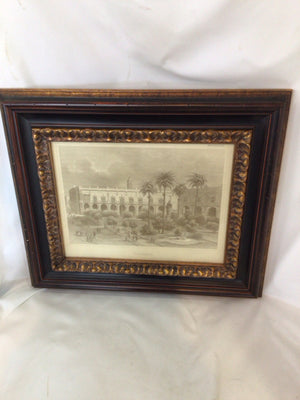 Etched Buildings Framed Art