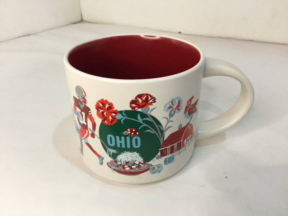 Starbucks White/Red Ohio Mug