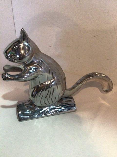 Silver Metal Squirrel Nut Cracker
