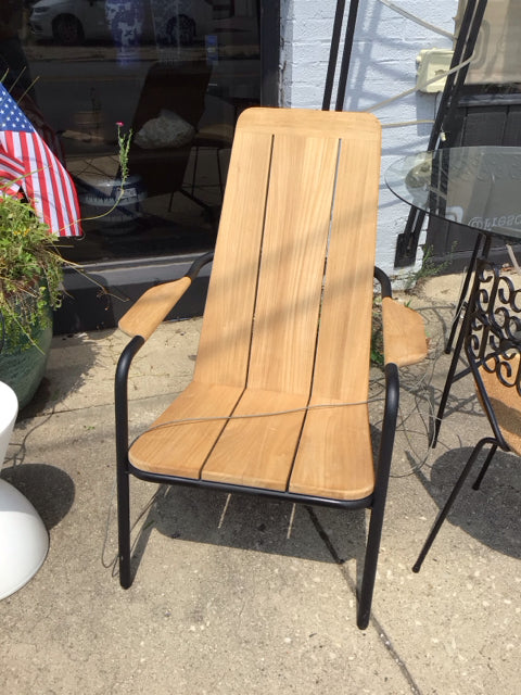 Neighbor Outdoor/Outside Teak High Back Brown Chair 5KJVP94M
