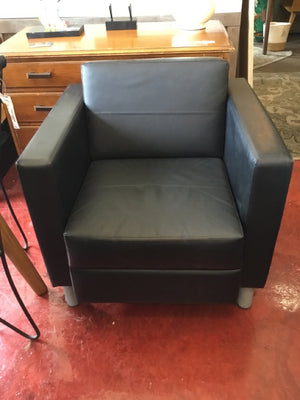Leather Arm Black Chair