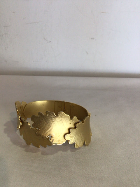 Metal Gold Leaves Bracelet