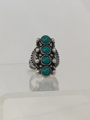 Vintage Faux Turquoise Native American Ring