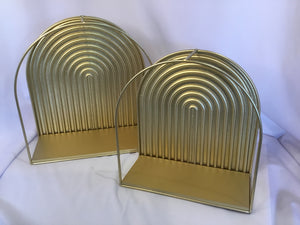 Wall Hanging Gold Metal Pair Shelf