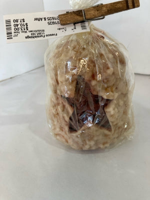White/Brown Wax Candle