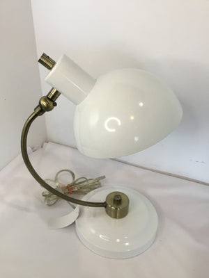 Vintage Desk White Metal Lamp