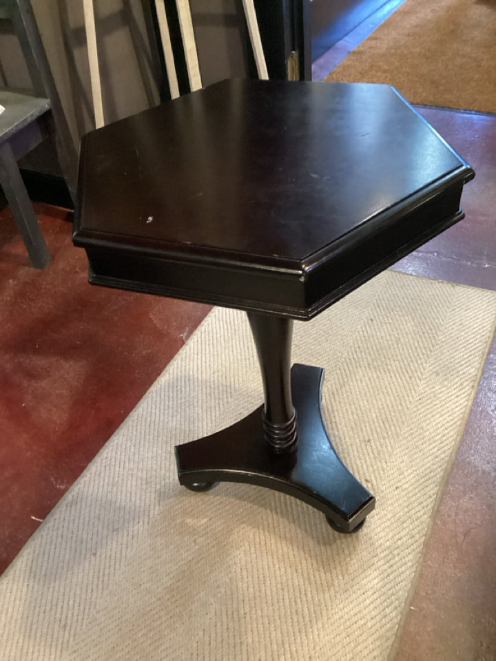 Side Wood Octagon Brown Table