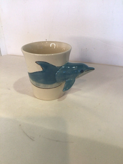 Hand Painted Dolphin Mug