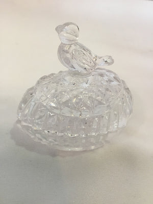 Cut Crystal Bird Dish