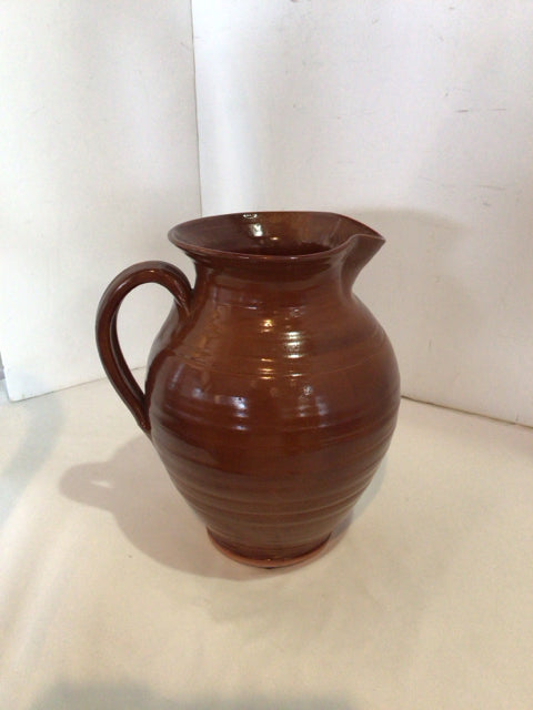 Old Sturbridge Village Vintage Brown Ceramic Pitcher