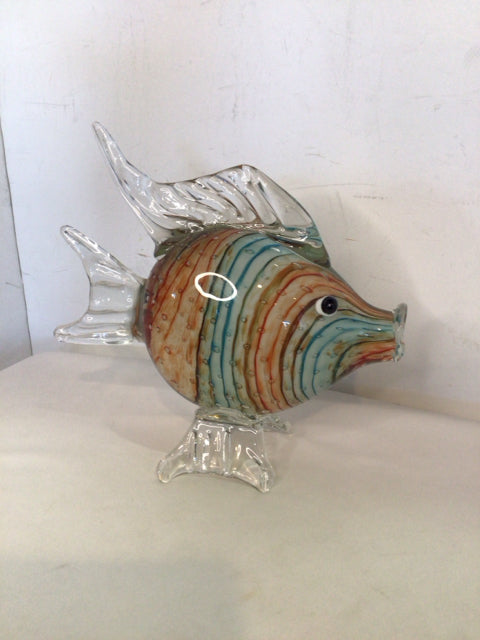 HandBlown Multi-Color Glass Fish Figurine