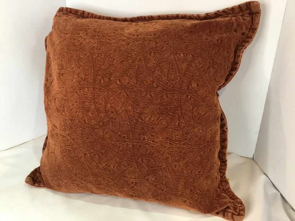 Rust Polyester Down Filled Pillow