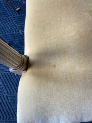 Vintage Velvet Open Arm As Is Yellow Chair