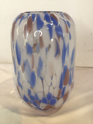 White/Blue Glass Vase