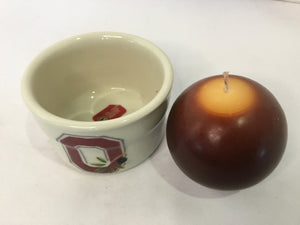 Cream/Brown Buckeye OSU Candle
